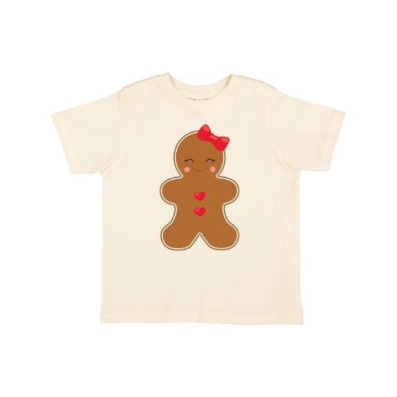 Inktastic Gingerbread Girl, Hearts, Cookie, Biscuit, Xmas Girls Toddler T-Shirt