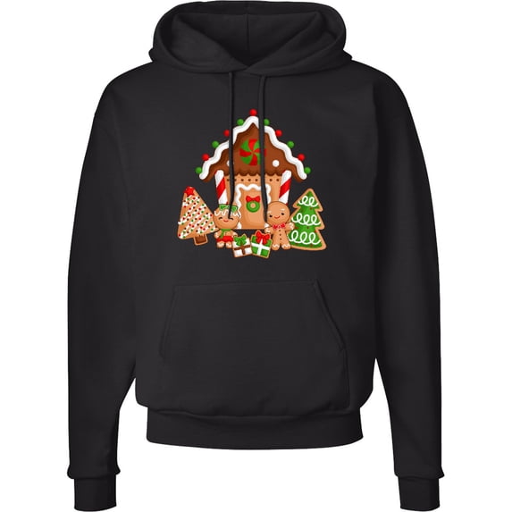 Inktastic Gingerbread House Christmas Adult Hoodie Sweatshirt