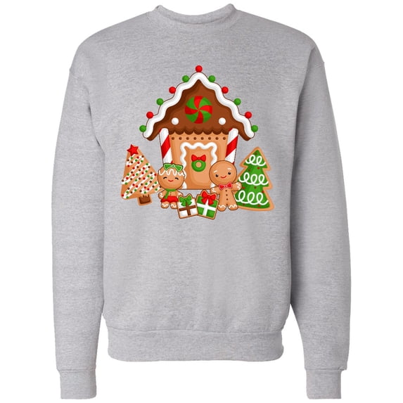 Inktastic Gingerbread House Christmas Adult Sweatshirt