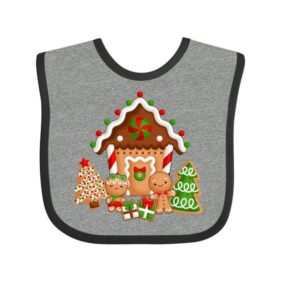 Inktastic Gingerbread House Christmas Boys or Girls Baby Bib