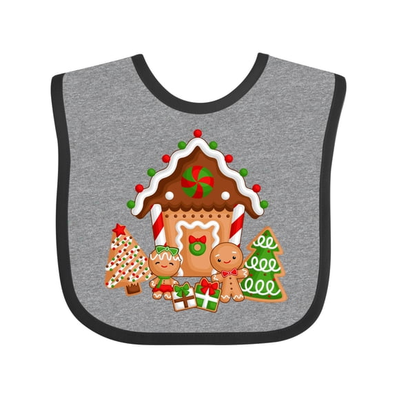 Inktastic Gingerbread House Christmas Boys or Girls Baby Bib