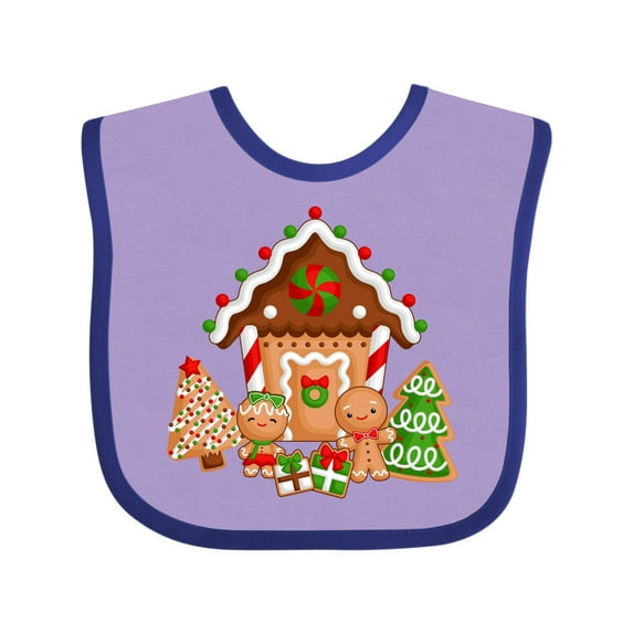 Inktastic Gingerbread House Christmas Boys or Girls Baby Bib