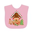 thumbnail image 1 of Inktastic Gingerbread House Christmas Boys or Girls Baby Bib, 1 of 4