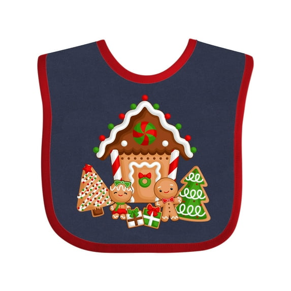 Inktastic Gingerbread House Christmas Boys or Girls Baby Bib