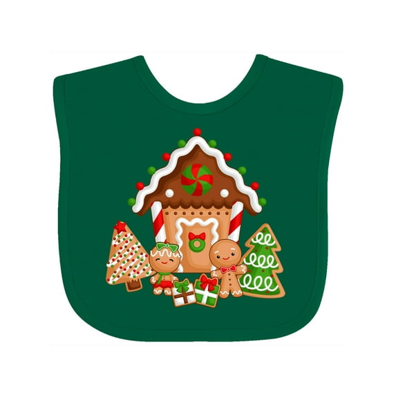Inktastic Gingerbread House Christmas Boys or Girls Baby Bib