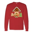 thumbnail image 1 of Inktastic Gingerbread House Christmas Long Sleeve T-Shirt, 1 of 5