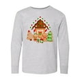 thumbnail image 1 of Inktastic Gingerbread House Christmas Long Sleeve Youth T-Shirt, 1 of 5
