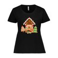thumbnail image 1 of Inktastic Gingerbread House Christmas Women's Plus Size T-Shirt, 1 of 5