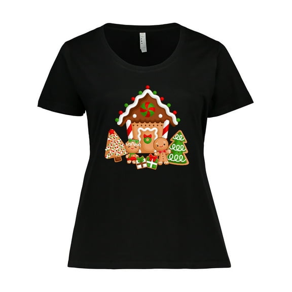 Inktastic Gingerbread House Christmas Women's Plus Size T-Shirt