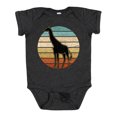 thumbnail image 1 of Inktastic Giraffe African Animal Retro Sunset Boys or Girls Baby Bodysuit, 1 of 5