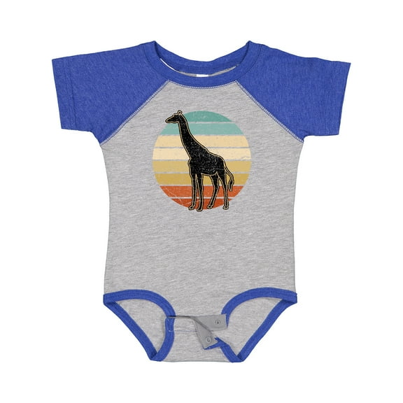Inktastic Giraffe African Animal Retro Sunset Boys or Girls Baby Bodysuit