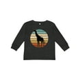 thumbnail image 1 of Inktastic Giraffe African Animal Retro Sunset Boys or Girls Long Sleeve Toddler T-Shirt, 1 of 5