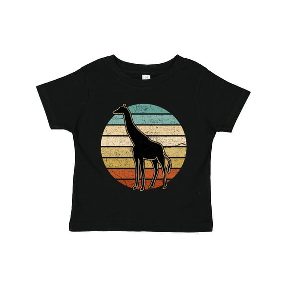 Inktastic Giraffe African Animal Retro Sunset Boys or Girls Toddler T-Shirt
