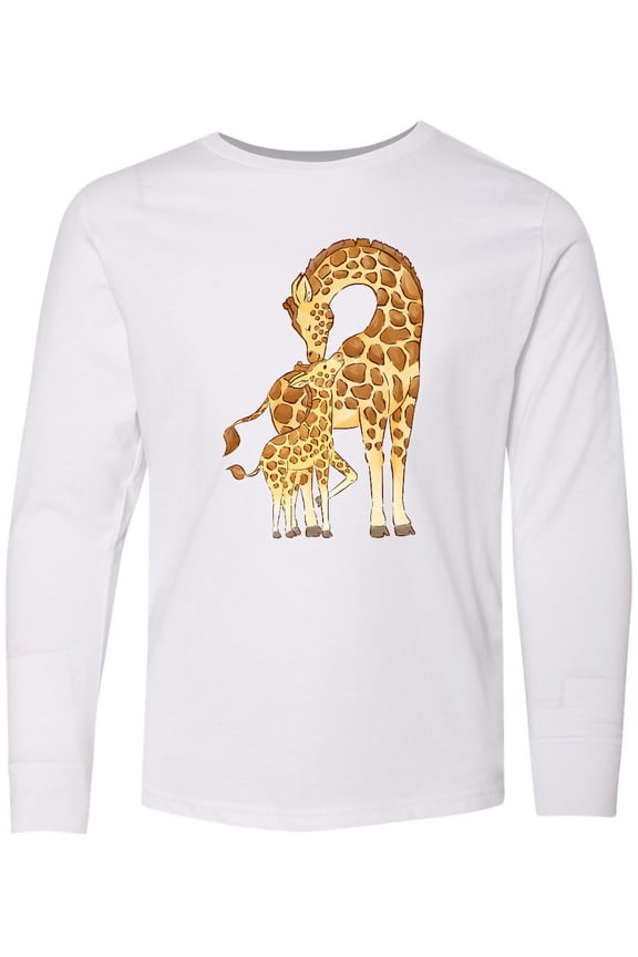 Giraffe Family Long Sleeve Youth T-Shirt