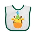 thumbnail image 1 of Inktastic Giraffe Jungle Birthday Boys or Girls Baby Bib, 1 of 4