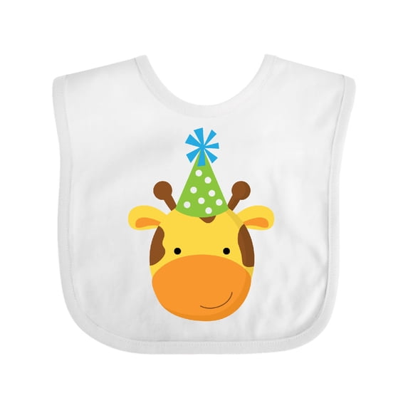 Inktastic Giraffe Jungle Birthday Boys or Girls Baby Bib