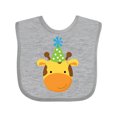 thumbnail image 1 of Inktastic Giraffe Jungle Birthday Boys or Girls Baby Bib, 1 of 4