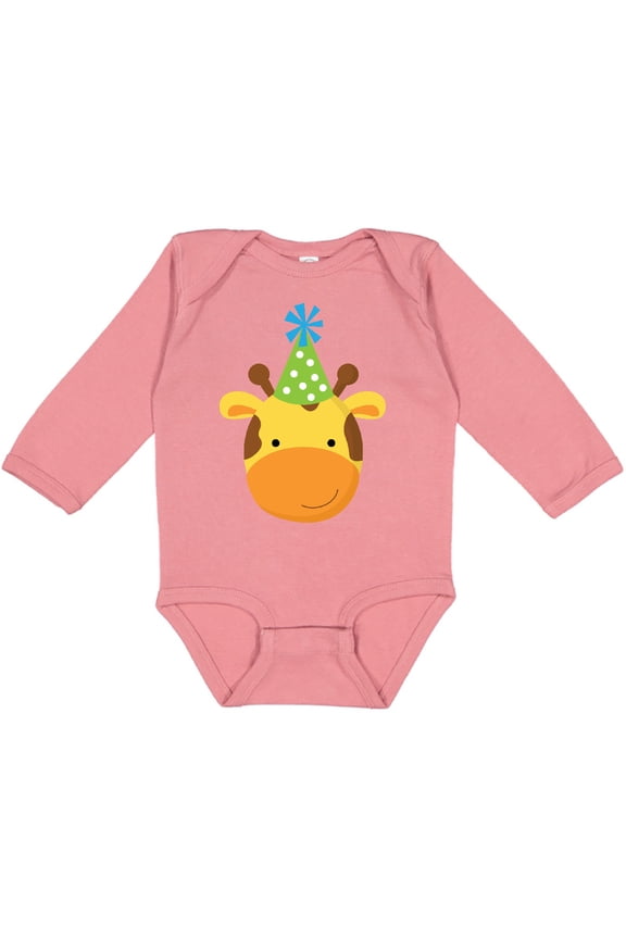 Giraffe Jungle Birthday Boys or Girls Long Sleeve Baby Bodysuit