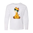 thumbnail image 1 of Inktastic Giraffe With Blue Sunglasses, Cute Giraffe Long Sleeve Youth T-Shirt, 1 of 5