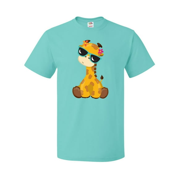 Inktastic Cute Giraffe, Giraffe with Sunglasses, Cute Animal T-Shirt