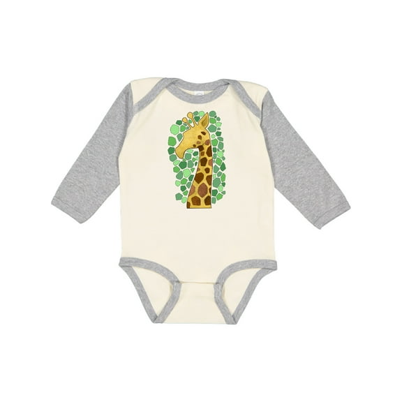 Inktastic Giraffe silhouette Boys or Girls Long Sleeve Baby Bodysuit