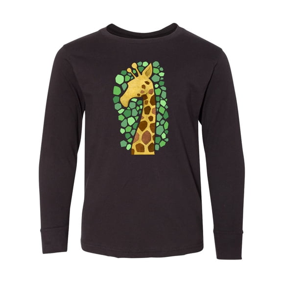 Inktastic Giraffe silhouette Long Sleeve Youth T-Shirt