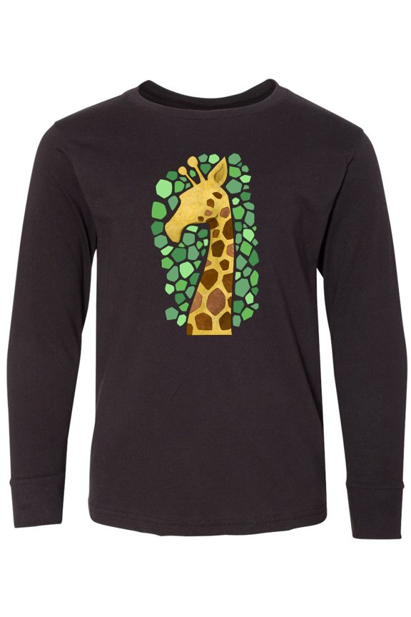Giraffe silhouette Long Sleeve Youth T-Shirt