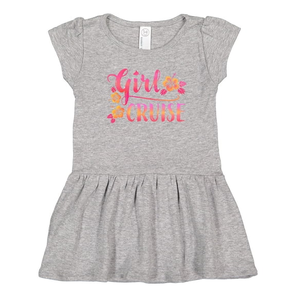 Inktastic Girl Cruise with flowers Girls Toddler Dress