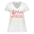 thumbnail image 1 of Inktastic Girl Cruise with flowers Women's Plus Size V-Neck T-Shirt, 1 of 5