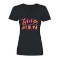 thumbnail image 1 of Inktastic Girl Cruise with flowers Women's V-Neck T-Shirt, 1 of 5