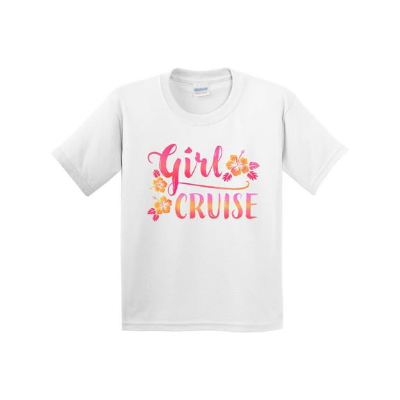 Inktastic Girl Cruise with Flowers Youth T-Shirt