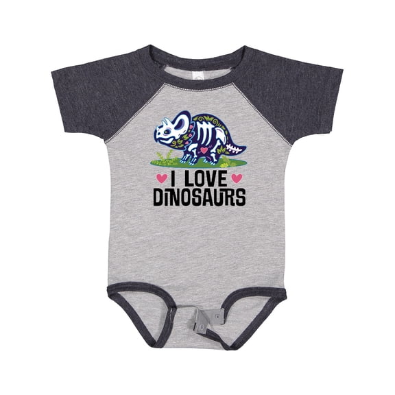 Inktastic Girl Dinosaur I Love Dinosaurs Girls Baby Bodysuit
