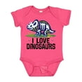 thumbnail image 1 of Inktastic Girl Dinosaur I Love Dinosaurs Girls Baby Bodysuit, 1 of 5