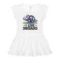 thumbnail image 1 of Inktastic Girl Dinosaur I Love Dinosaurs Girls Toddler Dress, 1 of 5