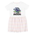 thumbnail image 1 of Inktastic Girl Dinosaur I Love Dinosaurs Girls Toddler Dress, 1 of 5