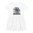 thumbnail image 1 of Inktastic Girl Dinosaur I Love Dinosaurs Girls Toddler Dress, 1 of 5