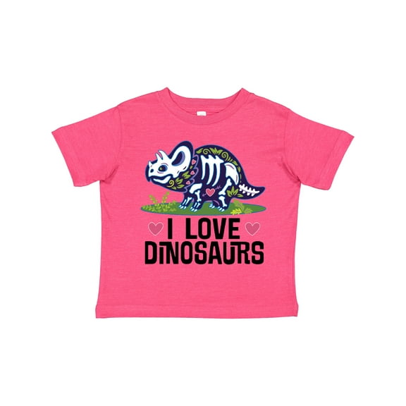 Inktastic Girl Dinosaur I Love Dinosaurs Girls Toddler T-Shirt