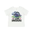 thumbnail image 1 of Inktastic Girl Dinosaur I Love Dinosaurs Girls Toddler T-Shirt, 1 of 5