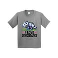 thumbnail image 1 of Inktastic Girl Dinosaur I Love Dinosaurs Youth T-Shirt, 1 of 5