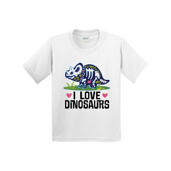 Inktastic Girl Dinosaur I Love Dinosaurs Youth T-Shirt
