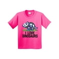 thumbnail image 1 of Inktastic Girl Dinosaur I Love Dinosaurs Youth T-Shirt, 1 of 5