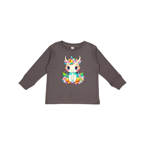 Inktastic Girl Dragon Girls Long Sleeve Toddler T-Shirt