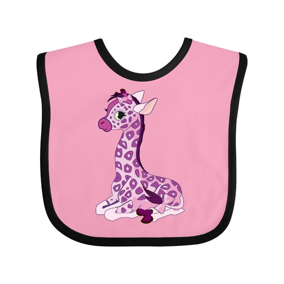 Inktastic Girl Giraffe Boys or Girls Baby Bib