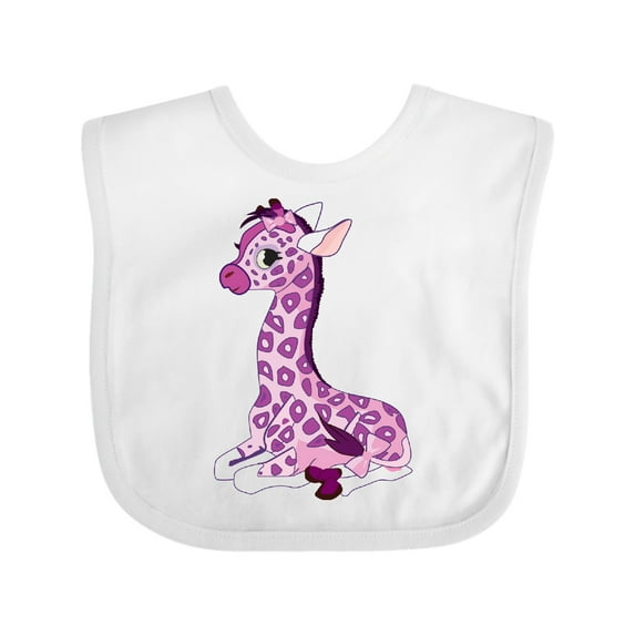 Inktastic Girl Giraffe Boys or Girls Baby Bib
