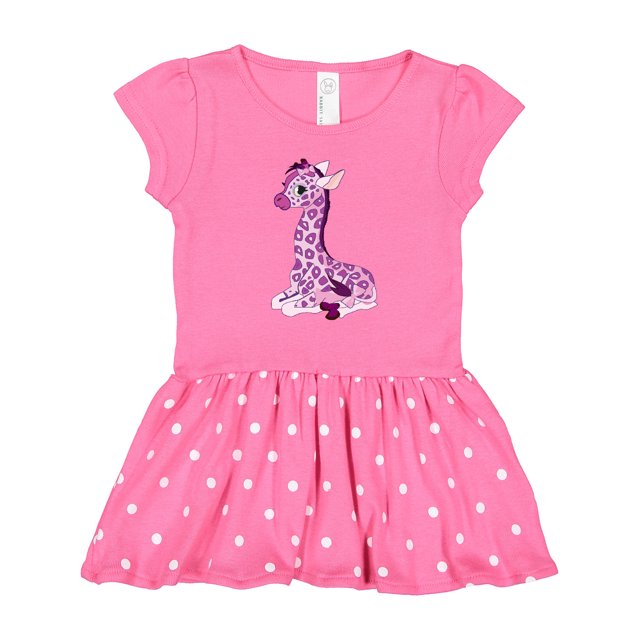 Inktastic Girl Giraffe Girls Toddler Dress