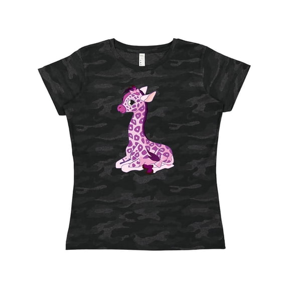 Inktastic Girl Giraffe Women's T-Shirt