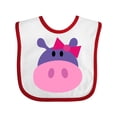 thumbnail image 1 of Inktastic Girl Hippo Girls Baby Bib, 1 of 4