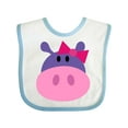 thumbnail image 1 of Inktastic Girl Hippo Girls Baby Bib, 1 of 4