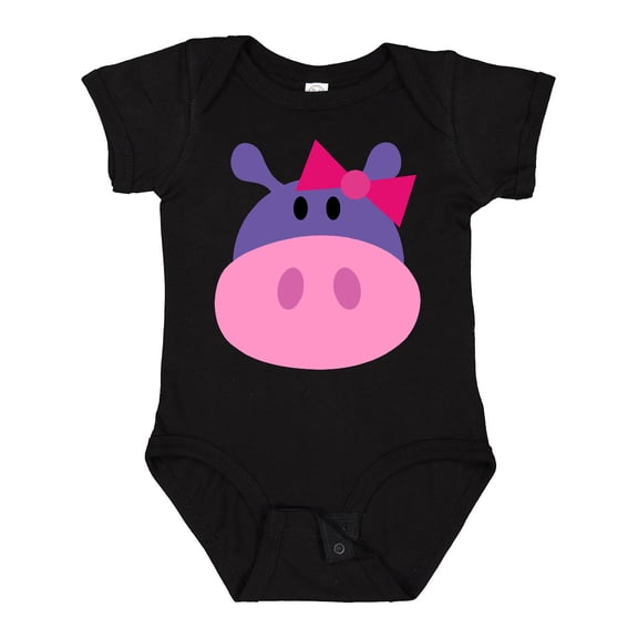 Inktastic Girl Hippo Girls Baby Bodysuit
