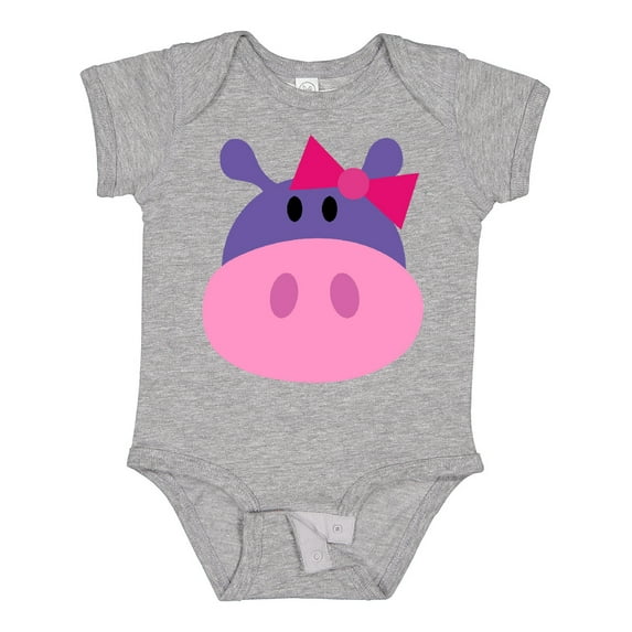 Inktastic Girl Hippo Girls Baby Bodysuit